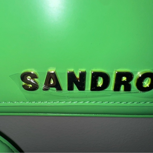 Sandro Paris Lime Green Crossbody Bag with coin purse - Picture 9 of 15